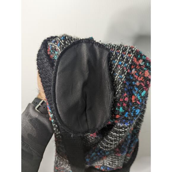 Vintage 80's Croft & Barrow Chunky Knit Tweed Cardigan V Neck Gold Tone Buttons - Picture 7 of 9